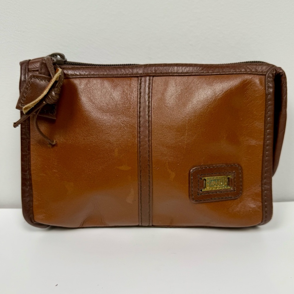 Vintage - Land Leather Brown Wristlet Clutch - Great Condition